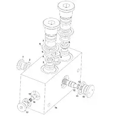 Plug - Блок «SLEWING BRAKE VALVE D1010303988_6500Y»  (номер на схеме: 1)