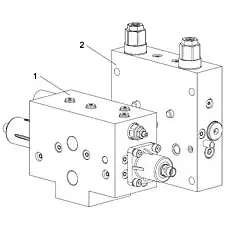 Pilot-operated directional control valve - Блок «SLEWING CUSHION VALVE D1010300495_6500Y»  (номер на схеме: 1)