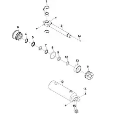 Centripetal knuckle bearing - Блок «STEERING CYLINDER D00757918400900000_6400Y»  (номер на схеме: 2)
