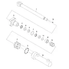 Combination seal ring (DAS) - Блок «SWING LOCKOUT CYLINDER D00755708401000000_6400Y»  (номер на схеме: 12)