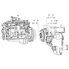 Transmission - Блок «TRANSMISSION AND ENGINE PRE-ASSEMBLY D00757911700210000Y»  (номер на схеме: 1)