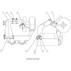 FLARED TYPE (37°) JOINT ELBOW  (90°) - Блок «AIR INTAKE LINE GROUP S00008312»  (номер на схеме: 2)