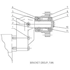 HEXAGON HEAD BOLT - Блок «BRACKET GROUP, FAN S80000509»  (номер на схеме: 1)