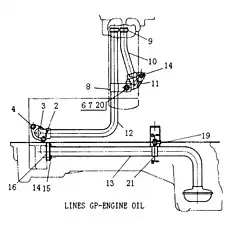 LOCK - Блок «ENGINE OIL LINE GROUP C19AZ-M2P6105»  (номер на схеме: 18)