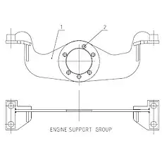 ENGINE SUPPORT ASSY (WELDED), FRONT - Блок «ENGINE SUPPORT GROUP S00005922»  (номер на схеме: 1)