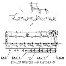GASKET, EXHAUST MANIFOLD - Блок «EXHAUST MANIFOLD GROUP C13AZ-13AZ601»  (номер на схеме: 2)