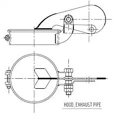 HOOD, EXHAUST PIPE - Блок «HOOD, EXHAUST PIPE»  (номер на схеме: 1)