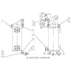 CORE ASSY (MACHINED) - Блок «OIL COOLER GROUP, TRANSMISSION C18BZ-M18BZ007»  (номер на схеме: 1)