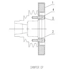 ADAPTER-VISCOUS DAMPER - Блок «DAMPER GP C06DZ-06DZ601»  (номер на схеме: 2)