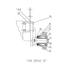 HUB-FAN PULLEY - Блок «DRIVE GP-FAN C16AZ-M16AZ001»  (номер на схеме: 5)