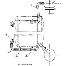 EJECTION TAILPIPE ASSY (WELDED), EXHAUST - Блок «EJECTOR GP-DUST C14BZ-14BZ007»  (номер на схеме: 1)