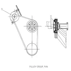 PULLEY FOR ALTERNATOR - Блок «PULLEY GROUP, FAN C16BZ-16BZ306»  (номер на схеме: 9)