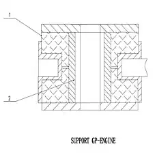 SLEEVE - Блок «SUPPORT GP-ENGINE C33BZ-33BZ002»  (номер на схеме: 2)