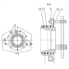 SUPPORT-ENGINE - Блок «ADAPTER GROUP, FRONT CRANKSHAFT SEAL (C82DZ-M8N0107)»  (номер на схеме: 1.3)