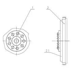 RING GEAR, ENGINE START - Блок «FLYWHEEL GROUP (C06CZ-M06CZ005)»  (номер на схеме: 2.1)