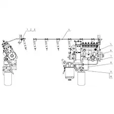 FUEL INLET PIPE ASSY, FUEL INJECTION PUMP - Блок «FUEL LINE GROUP (C26BZ-26BZ302)»  (номер на схеме: 6)