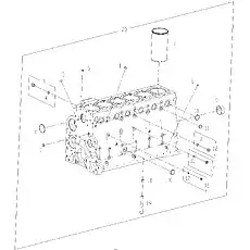 BOLT, MAIN BEARING CAP - Блок &laquo;Корпус, крышка коренного подшипника, гильза цилиндра, форсунка охлаждения поршня, распределительный вал, толкатель&raquo;  (номер на схеме: 19)