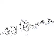 RING GEAR, ENGINE START - Блок «Flywheel, flywheel housing, rear oil seal»  (номер на схеме: 4)