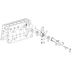 TENSIONER BRACKET - Блок «Water pump inlet pipe, tensioner bracket»  (номер на схеме: 3)