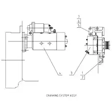 STARTER - Блок «CRANKING SYSTEM ASSY D11-000-37»  (номер на схеме: 4)