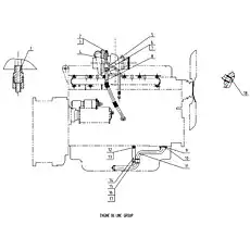 GASKET - Блок «ENGINE OIL LINE GROUP D19-000-93»  (номер на схеме: 5)