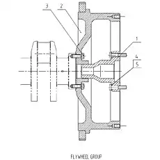 RING GEAR, ENGINE START - Блок «FLYWHEEL GROUP D06B-000-48»  (номер на схеме: 2.1)