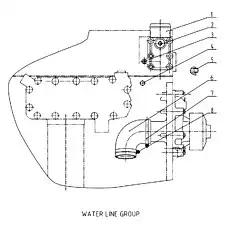 HOSE ELBOW, WATER INLET - Блок «WATER LINE GROUP D24A-000-108»  (номер на схеме: 6)