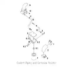 THROAT HOOP Q/SC1302-16~25 - Блок «COOLANT LINES AND CORROSION RESISTOR GROUP»  (номер на схеме: 8)