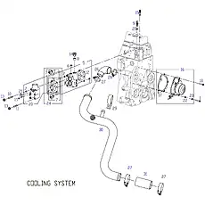 SENSOR, WATER TEMPERATURE - Блок «COOLING SYSTEM»  (номер на схеме: 9)