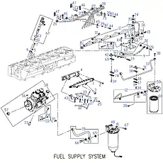 HIGH PRESSURE FUEL PIPE ASSEMBLY, NO.2 CYLINDER - Блок «FUEL SUPPLY SYSTEM»  (номер на схеме: 21)