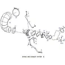 GASKET,INLET-TURBINE - Блок «INTAKE AND EXHAUST SYSTEM 2»  (номер на схеме: 11)