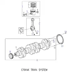 ENGINE SPEED SENSOR WHEEL - Блок «CRANK TRAIN SYSTEM»  (номер на схеме: 13)