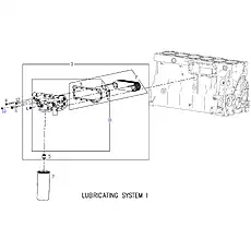 OIL COOLER GROUP - Блок «LUBRICATING SYSTEM 1»  (номер на схеме: 3)