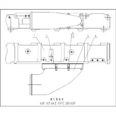 AIR INTAKE PIPE - Блок «AIR INTAKE PIPE GROUP (S00003490)»  (номер на схеме: 1)