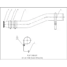 COMPRESSOR OUTLET PIPE BRACKET - Блок «AIR LINE GROUP, ENGINE APPLICATION (S00005846)»  (номер на схеме: 7)