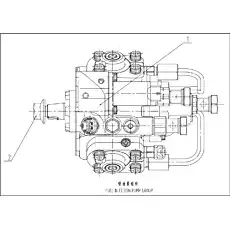 FUEL INJECTION PUMP ASSY - Блок «FUEL INJECTION PUMP GROUP (D28C-000-901)»  (номер на схеме: 1)