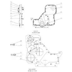 HEXAGON NUTS WITH FLANGE-FINE PITCH THREAD GB/T6177-M8-Y - Блок «GEAR HOUSING GROUP (D02B-000-900)»  (номер на схеме: 5.5)