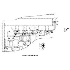 CLAMP - Блок «ENGINE APPLICATION COOLANT LINE GROUP D24B-000-900»  (номер на схеме: 11)