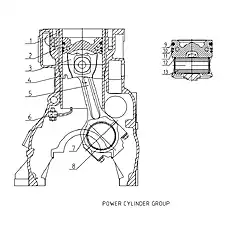 OIL RING FITTINGS - Блок «POWER CYLINDER GROUP D05-000-900»  (номер на схеме: 11)