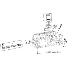 THRUST PLATE, CAMSHAFT - Блок «CYLINDER BLOCK SYSTEM 2»  (номер на схеме: 4)
