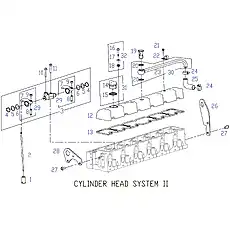 PUSH ROD - Блок «CYLINDER HEAD SYSTEM 2»  (номер на схеме: 2)