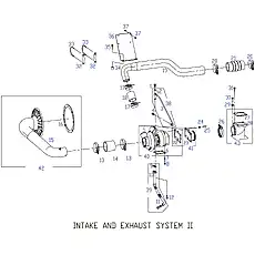 OIL INLET PIPE, TURBOCHARGER SERVICE GROUP - Блок «INTAKE AND EXHAUST SYSTEM 2»  (номер на схеме: 38)