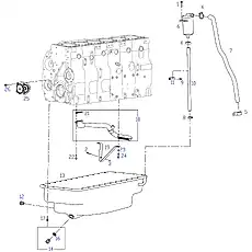 AIR OUTLET PIPE,CRANKCASE VENT - Блок «LUBRICATION SYSTEM 2»  (номер на схеме: 7)