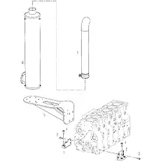MUFFLER ASSEMBLY - Блок «ENGINE ACCESSORY SYSTEM 2»  (номер на схеме: 6)