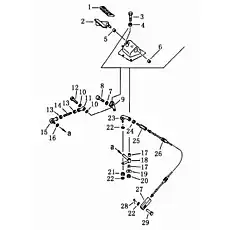 pin cotter - Блок «Педаль замедлителя»  (номер на схеме: 28)