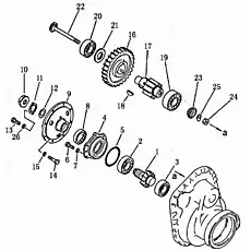 gear - Блок «Механизм бортового редуктора»  (номер на схеме: 16)