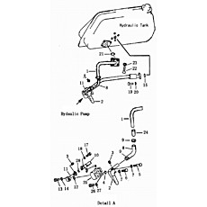 gasket для бульдозеров Shantui SD13, SD13S на схеме HYDRAULIC PIPING (номер на схеме: 2)