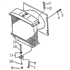Болт - Блок «детали опоры радиатора»  (номер на схеме: 1)