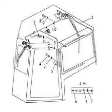 Пластина - Блок «Электропроводка кабины»  (номер на схеме: 6)