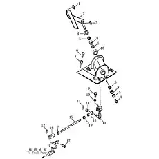 Пресс-масленка - Блок «педаль замедлителя»  (номер на схеме: 1)